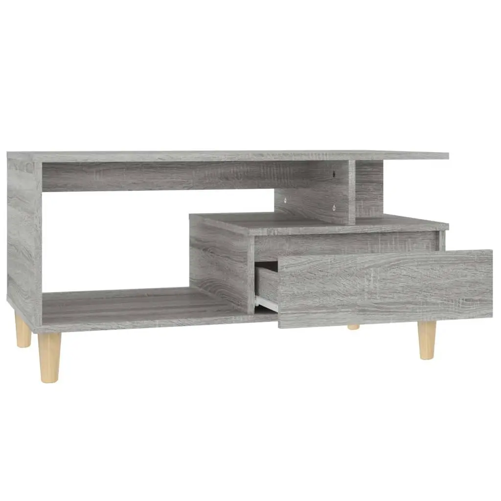 Coffee Table Grey Sonoma 90x49x45 cm Engineered Wood 819618