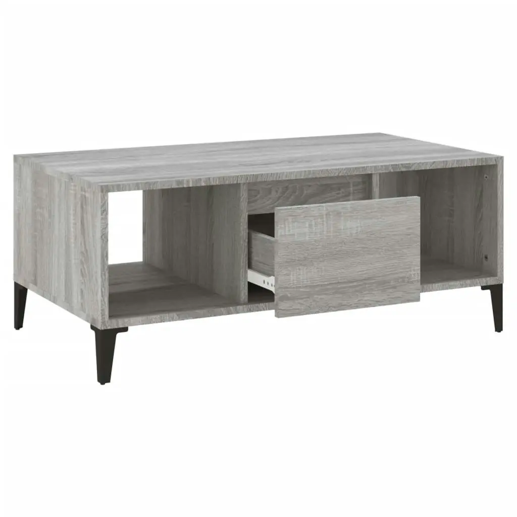 Coffee Table Grey Sonoma 90x50x36.5 cm Engineered Wood 821074