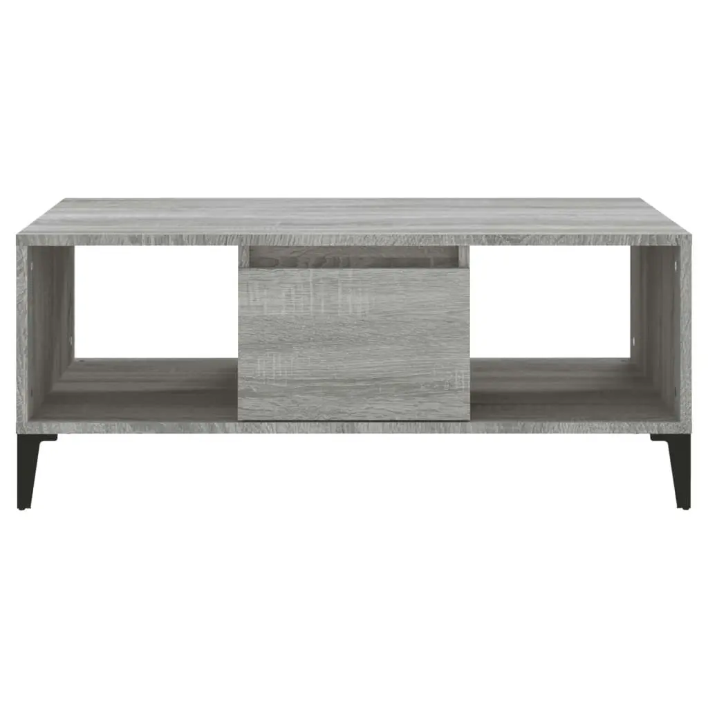 Coffee Table Grey Sonoma 90x50x36.5 cm Engineered Wood 821074