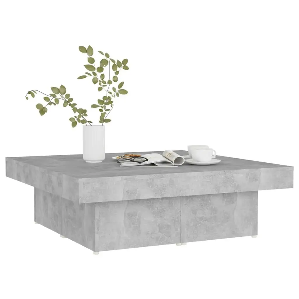 Coffee Table Concrete Grey 90x90x28 cm Engineered Wood 806916