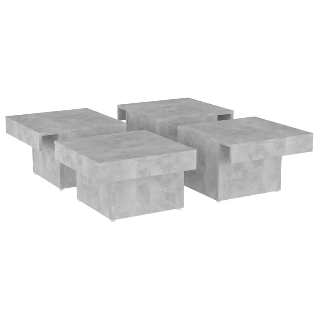 Coffee Table Concrete Grey 90x90x28 cm Engineered Wood 806916