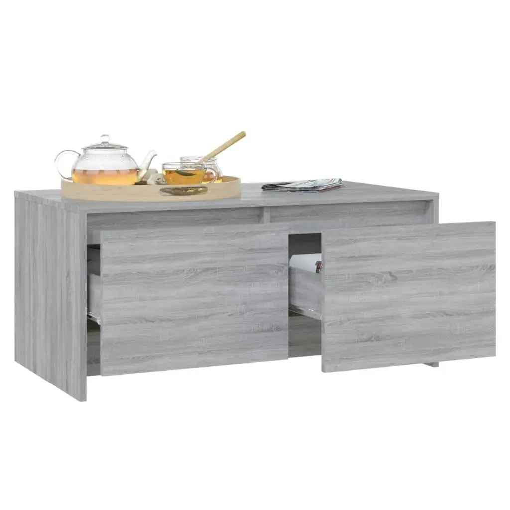 Coffee Table Grey Sonoma 90x50x41.5 cm Engineered Wood 813030