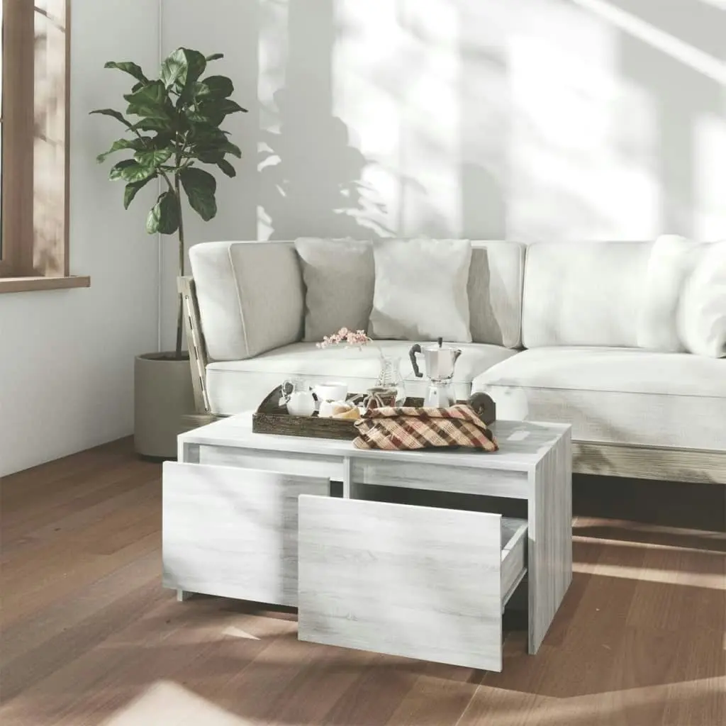 Coffee Table Grey Sonoma 90x50x41.5 cm Engineered Wood 813030