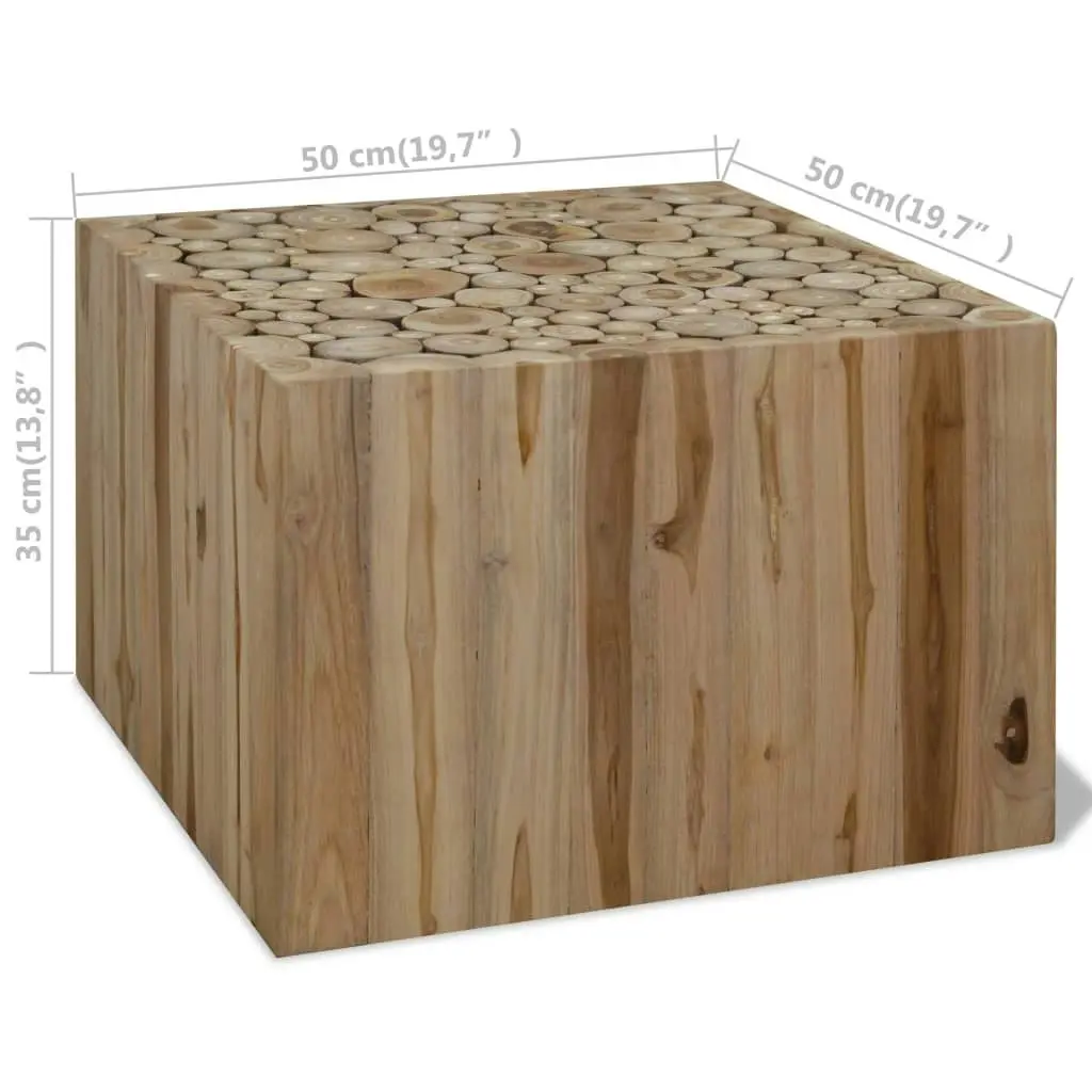 Coffee Table Genuine Teak 50x50x35 cm 244555