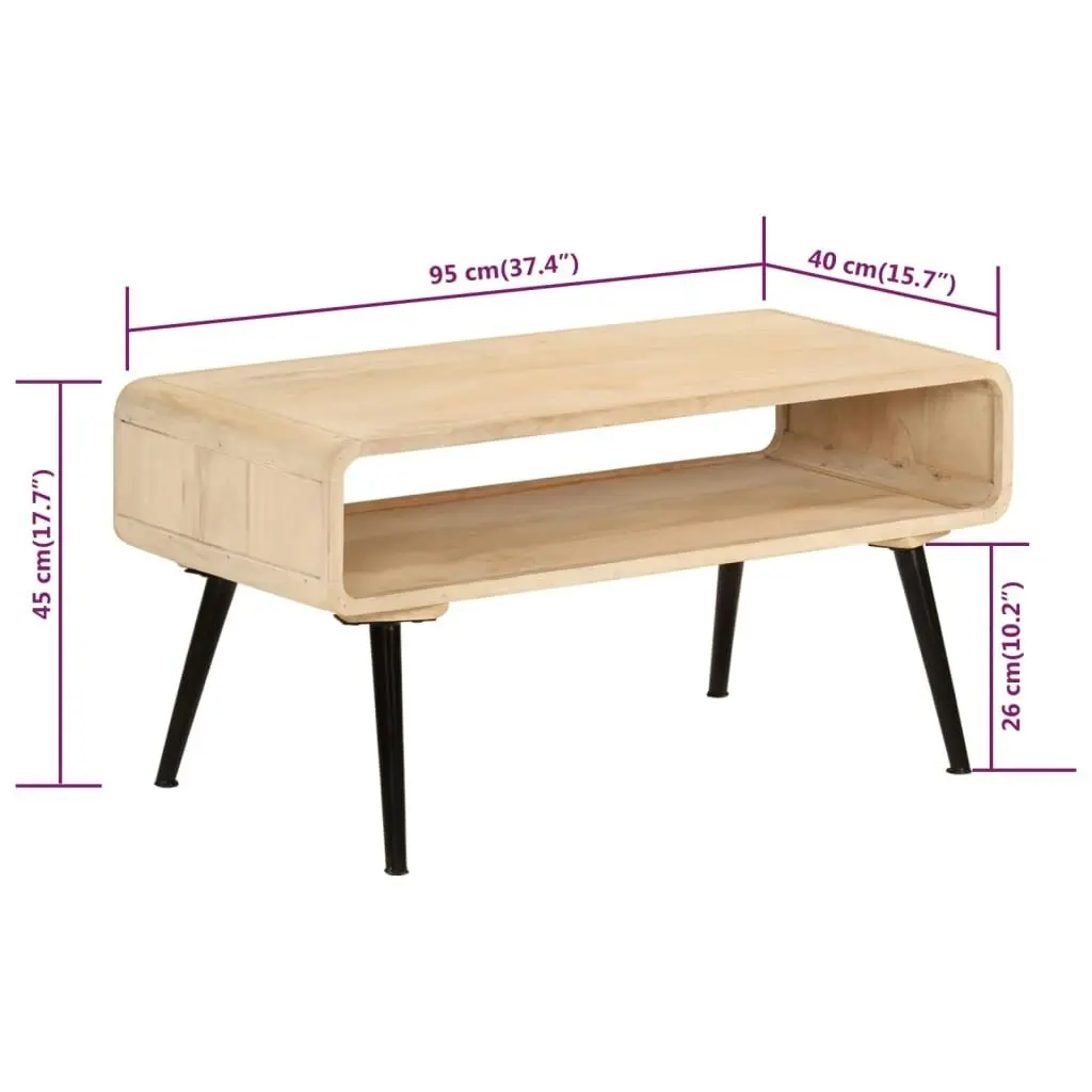 Coffee Table 95x40x45 cm Solid Wood Mango 341727