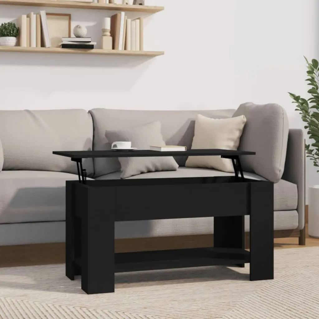 Coffee Table Black 101x49x52 cm Engineered Wood 809702