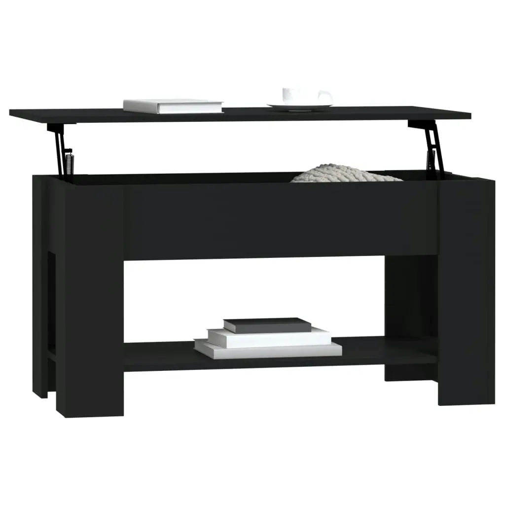 Coffee Table Black 101x49x52 cm Engineered Wood 809702