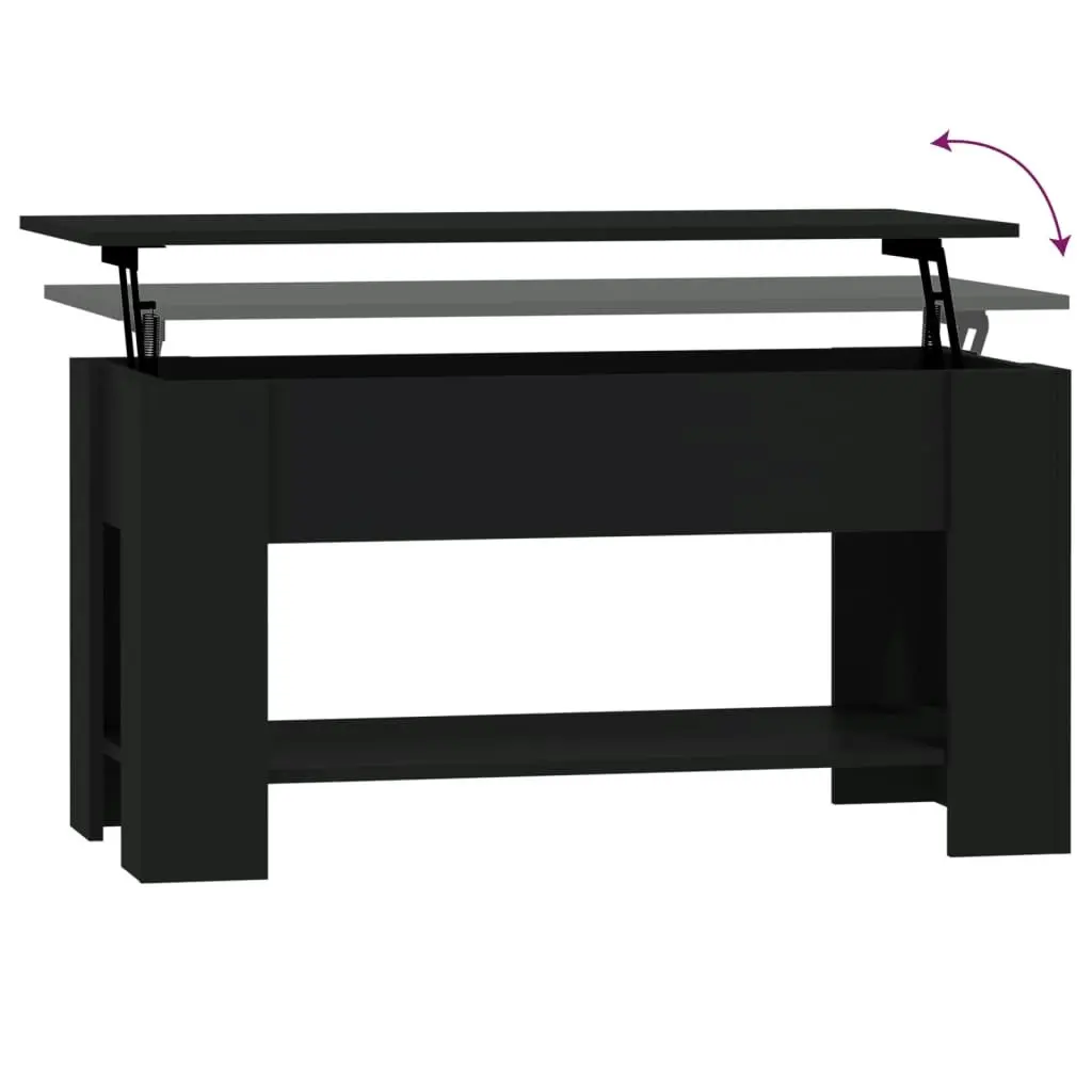 Coffee Table Black 101x49x52 cm Engineered Wood 809702