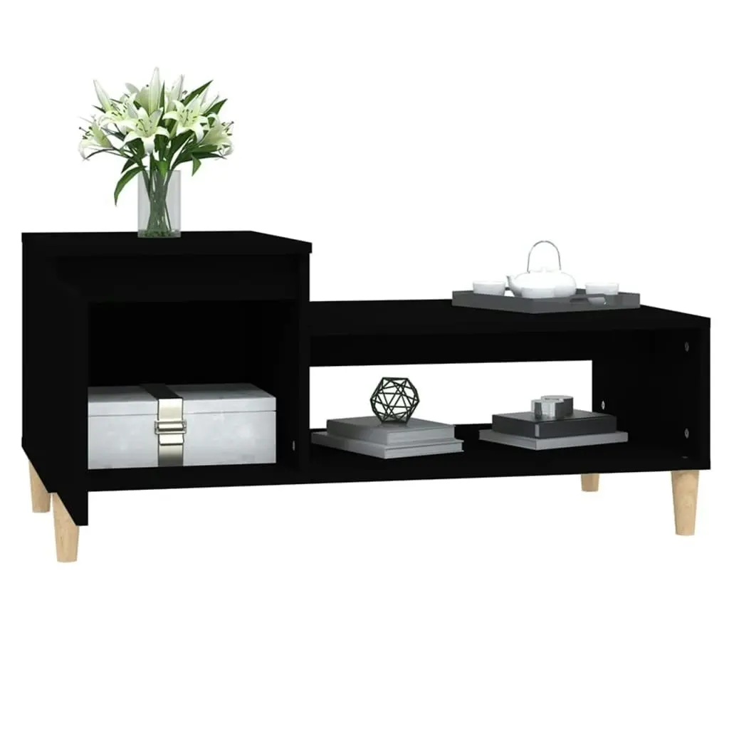 Coffee Table Black 100x50x45 cm Engineered Wood 821125