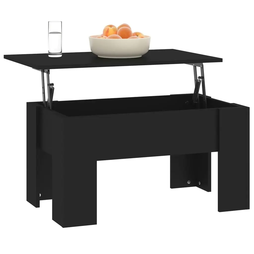 Coffee Table Black 79x49x41 cm Engineered Wood 809693