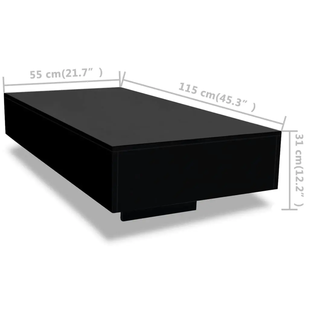 Coffee Table High Gloss Black 244023