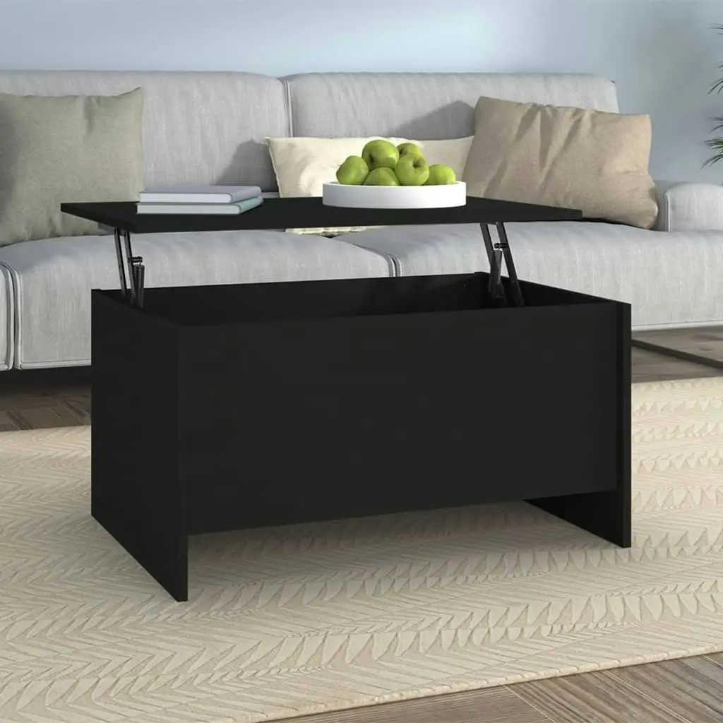 Coffee Table Black 80x55.5x41.5 cm Engineered Wood 809675