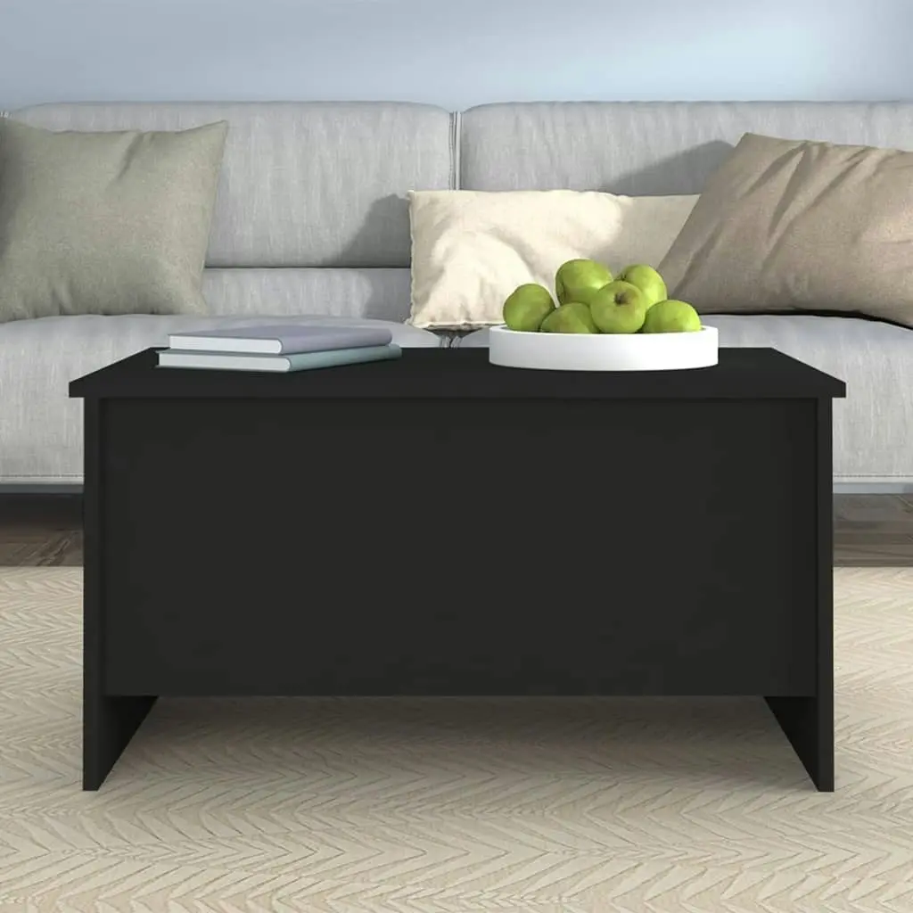 Coffee Table Black 80x55.5x41.5 cm Engineered Wood 809675