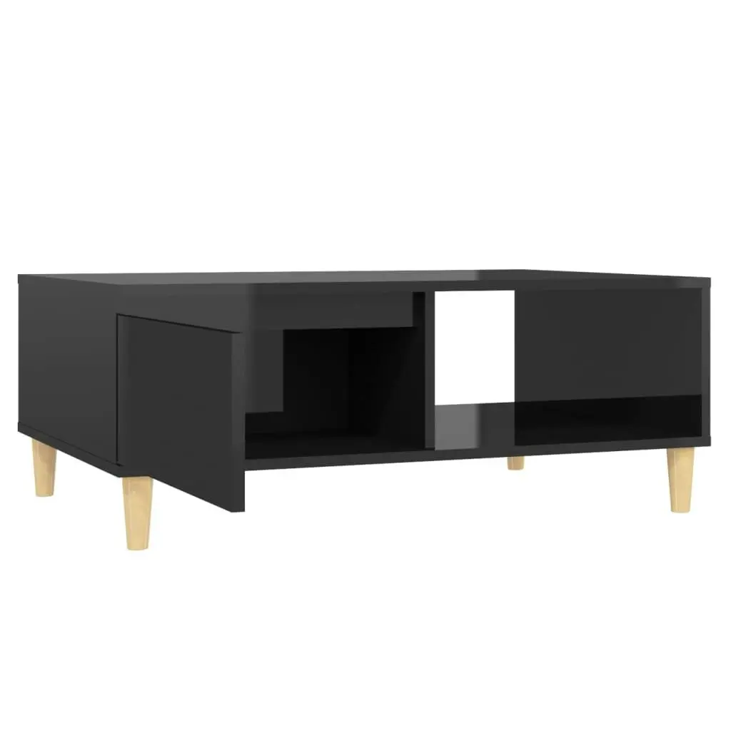 Coffee Table High Gloss Black 90x60x35 cm Engineered Wood 806002