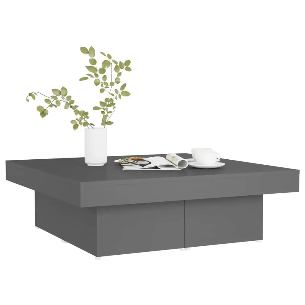 Coffee Table Grey 90x90x28 cm Engineered Wood 806914