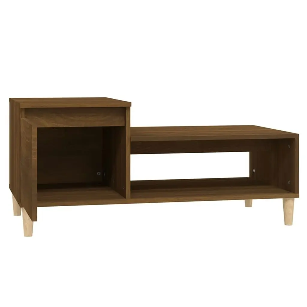 Coffee Table Brown Oak 100x50x45 cm Engineered Wood 821131