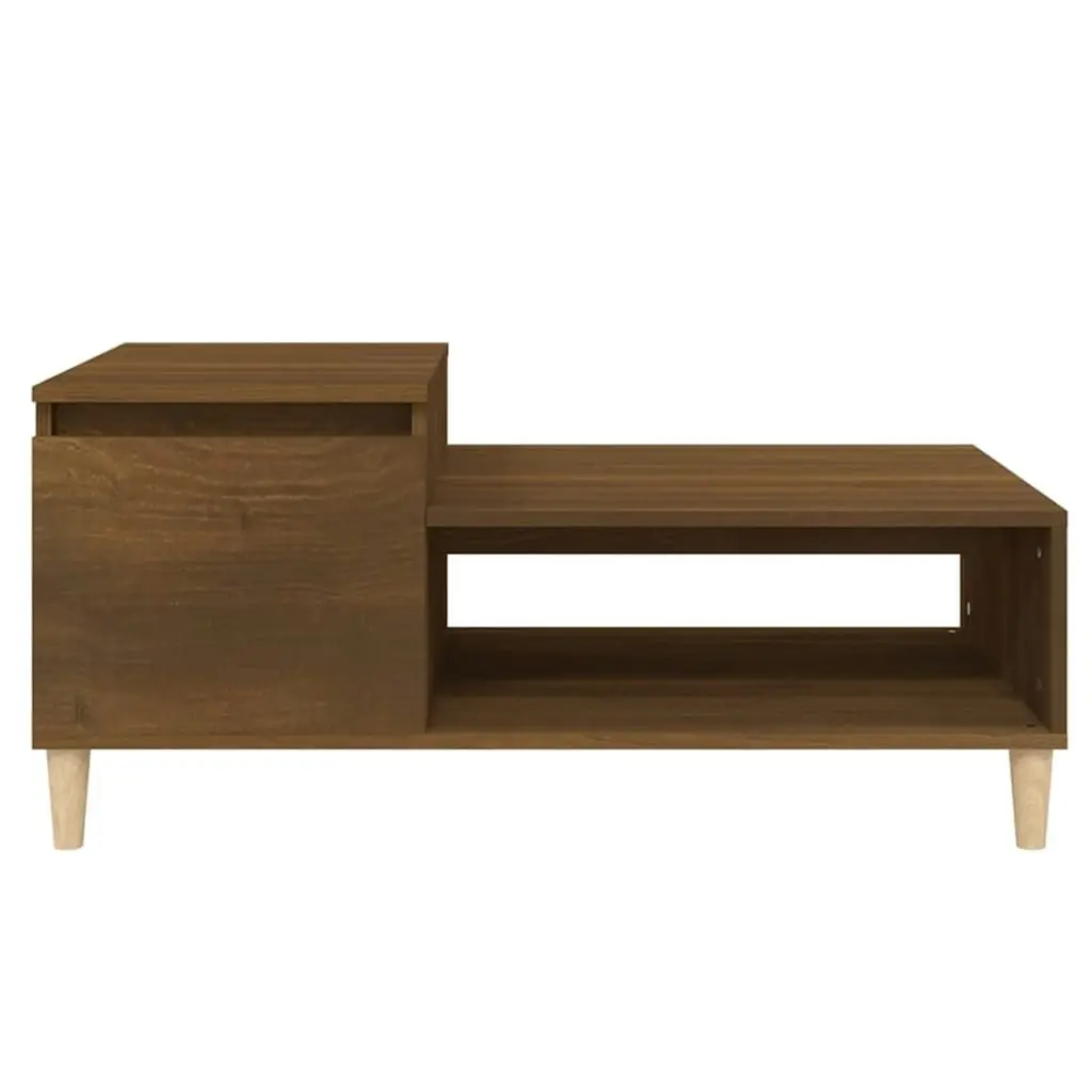 Coffee Table Brown Oak 100x50x45 cm Engineered Wood 821131