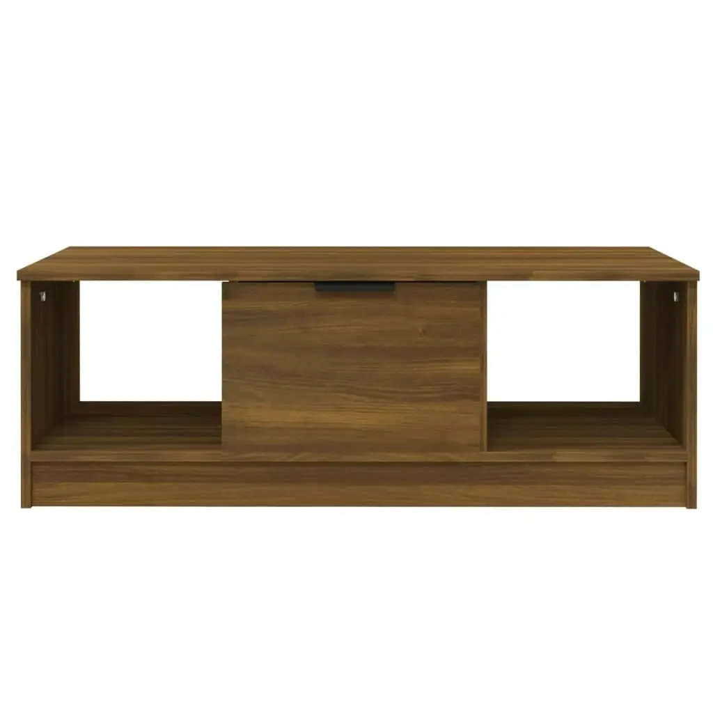 Coffee Table Brown Oak 102x50x36 cm Engineered Wood 817080