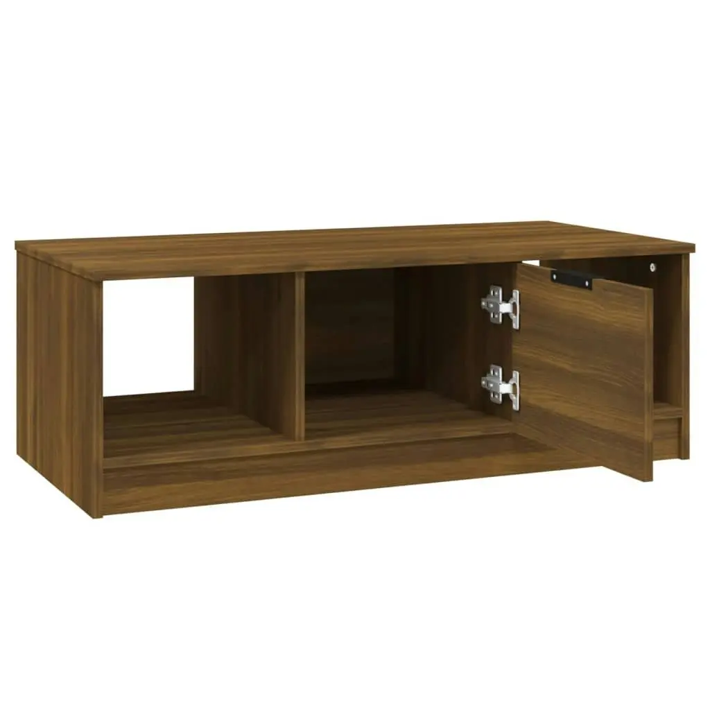 Coffee Table Brown Oak 102x50x36 cm Engineered Wood 817080