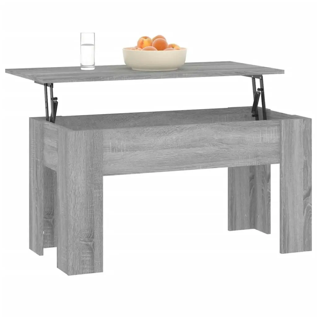 Coffee Table Grey Sonoma 101x49x52 cm Engineered Wood 819279