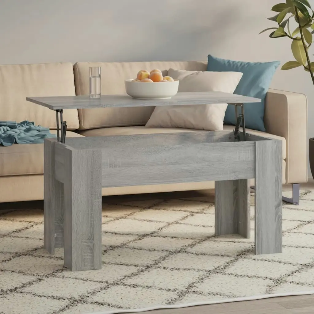 Coffee Table Grey Sonoma 101x49x52 cm Engineered Wood 819279