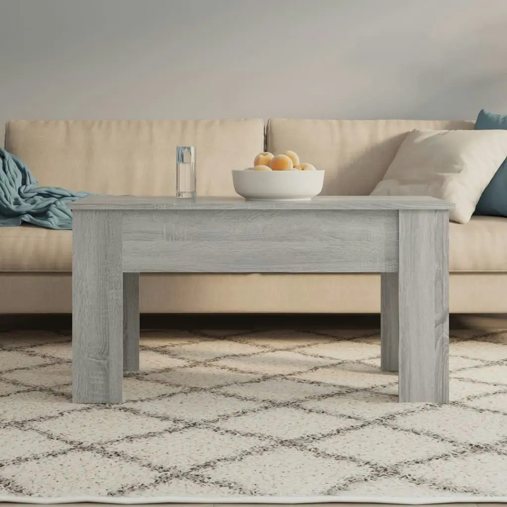 Coffee Table Grey Sonoma 101x49x52 cm Engineered Wood 819279