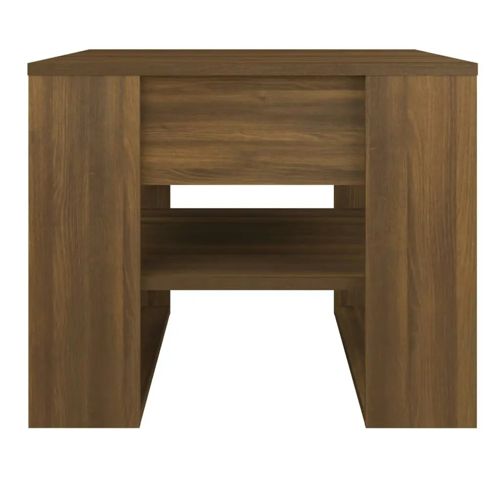 Coffee Table Brown Oak 55.5x55x45 cm Engineered Wood 816933