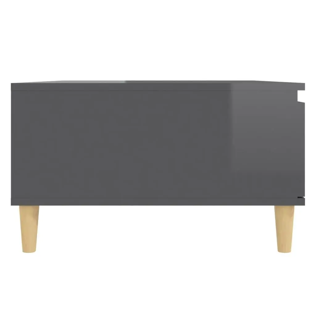 Coffee Table High Gloss Grey 90x60x35 cm Engineered Wood 806003