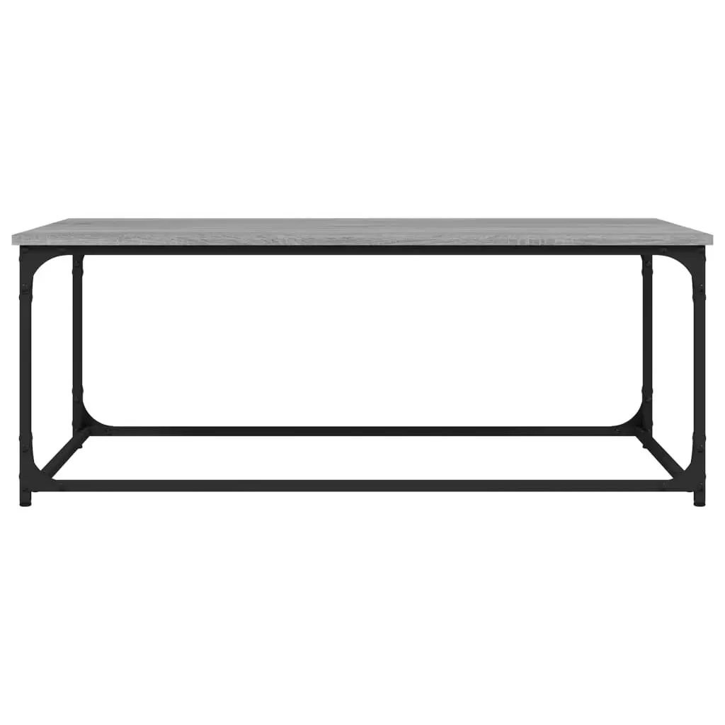 Coffee Table Grey Sonoma 102x50x40 cm Engineered Wood and Iron 823300