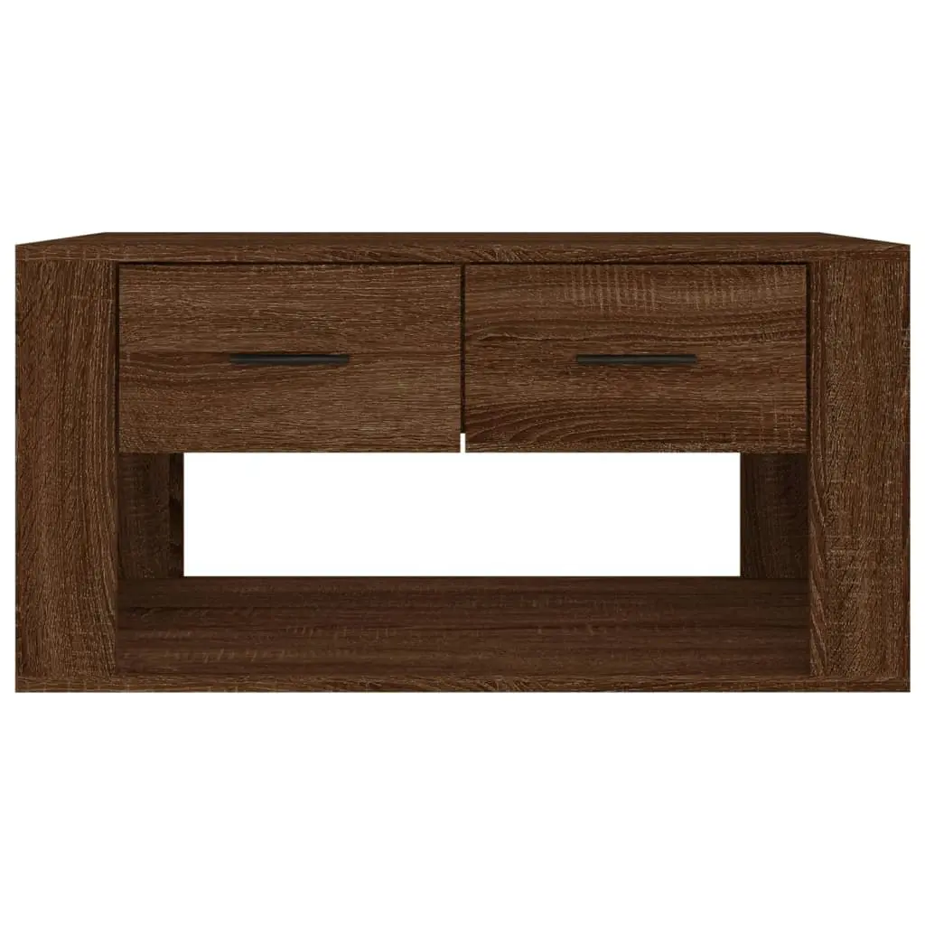 Coffee Table Brown Oak 80x50x40 cm Engineered Wood 816535