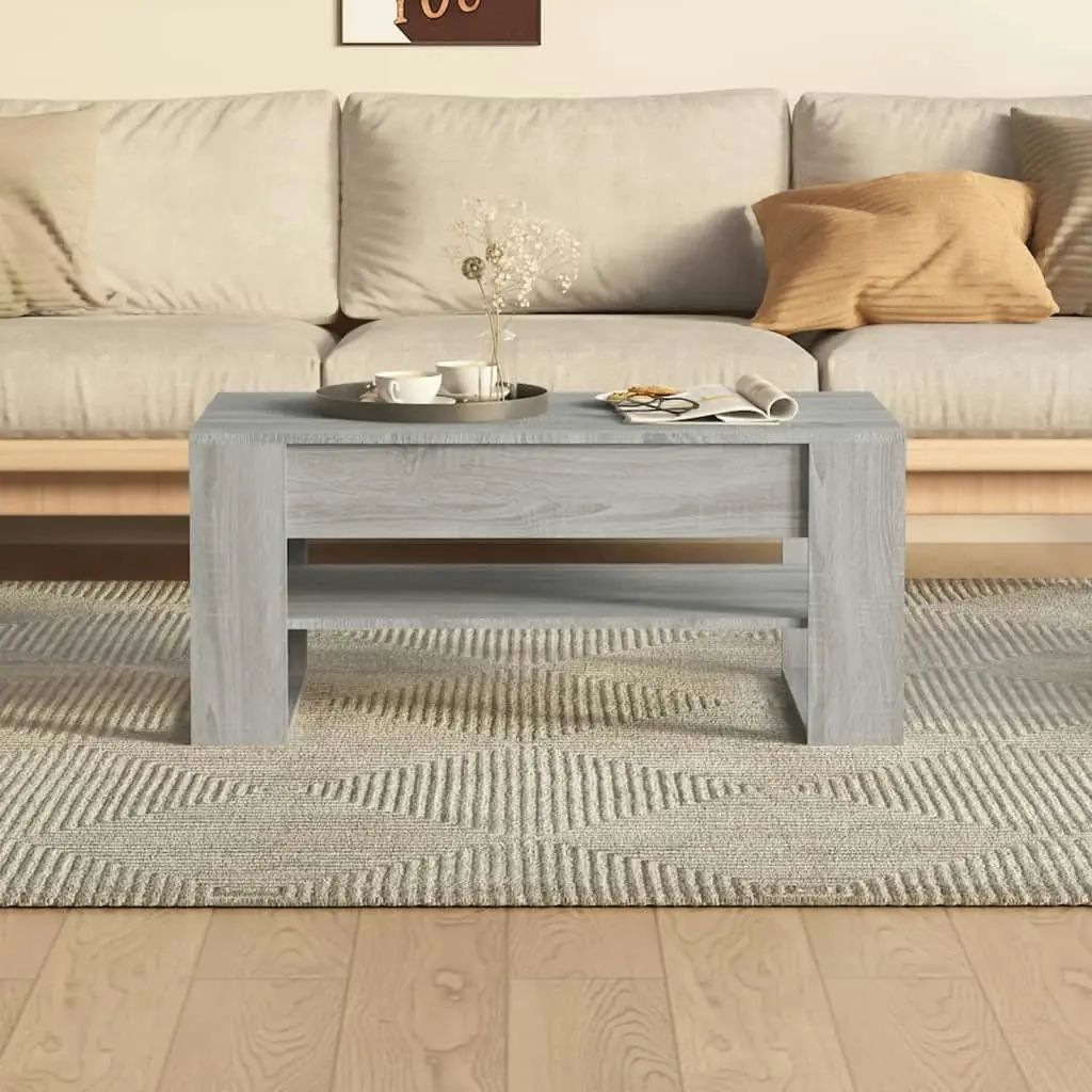 Coffee Table Grey Sonoma 102x55x45 cm Engineered Wood 816929