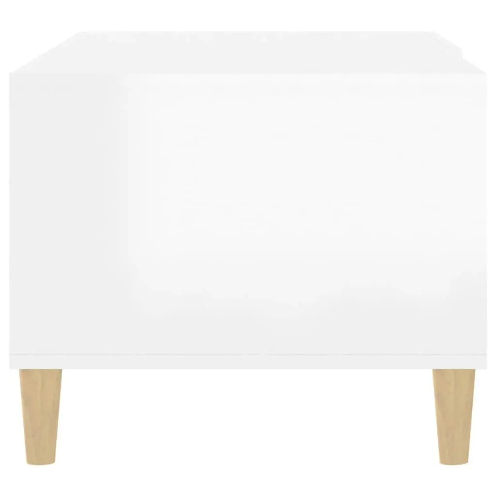 Coffee Table High Gloss White 89.5x50x40 cm Engineered Wood 812660