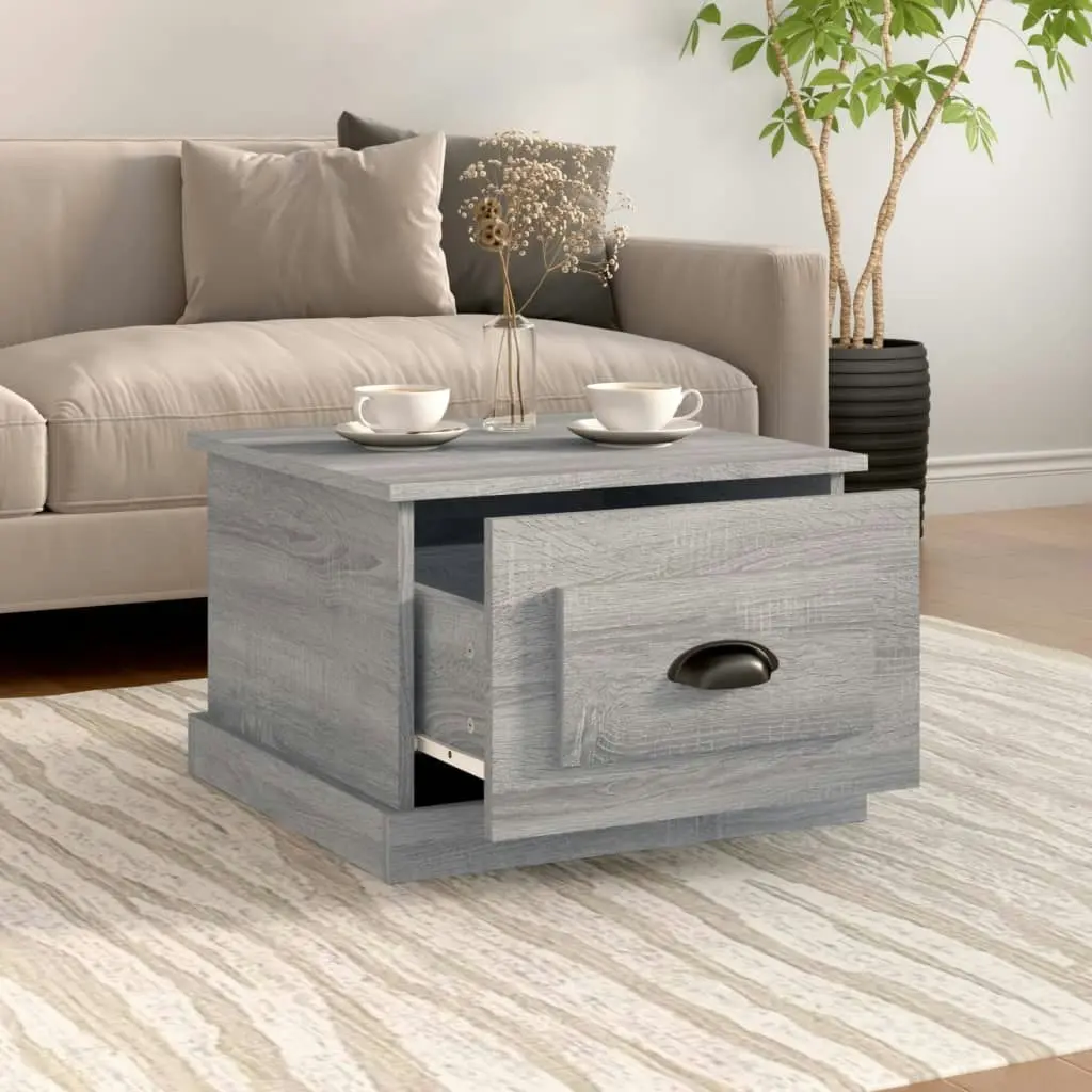 Coffee Table Grey Sonoma 50x50x35 cm Engineered Wood 816254