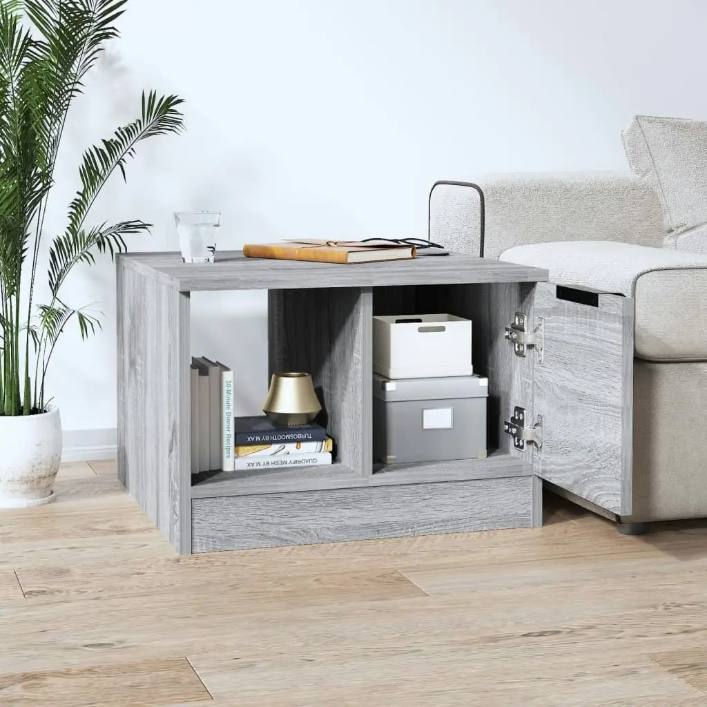 Coffee Table Grey Sonoma 50x50x36 cm Engineered Wood 817076