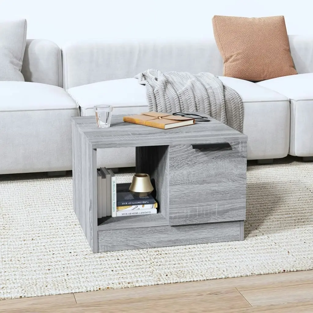 Coffee Table Grey Sonoma 50x50x36 cm Engineered Wood 817076