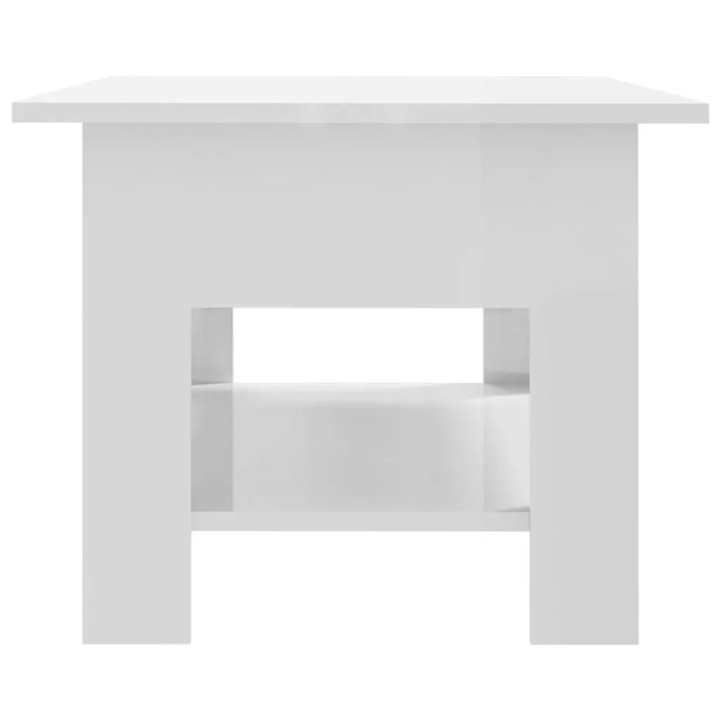 Coffee Table High Gloss White 102x55x42 cm Engineered Wood 810259