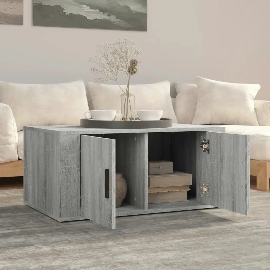 Coffee Table Grey Sonoma 80x50x36 cm Engineered Wood 816518