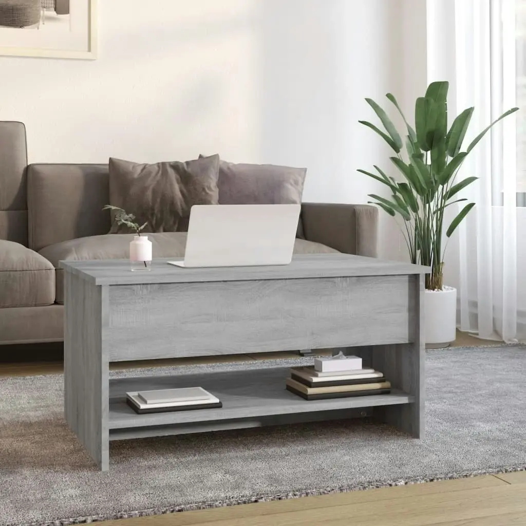 Coffee Table Grey Sonoma 80x50x40 cm Engineered Wood 819297