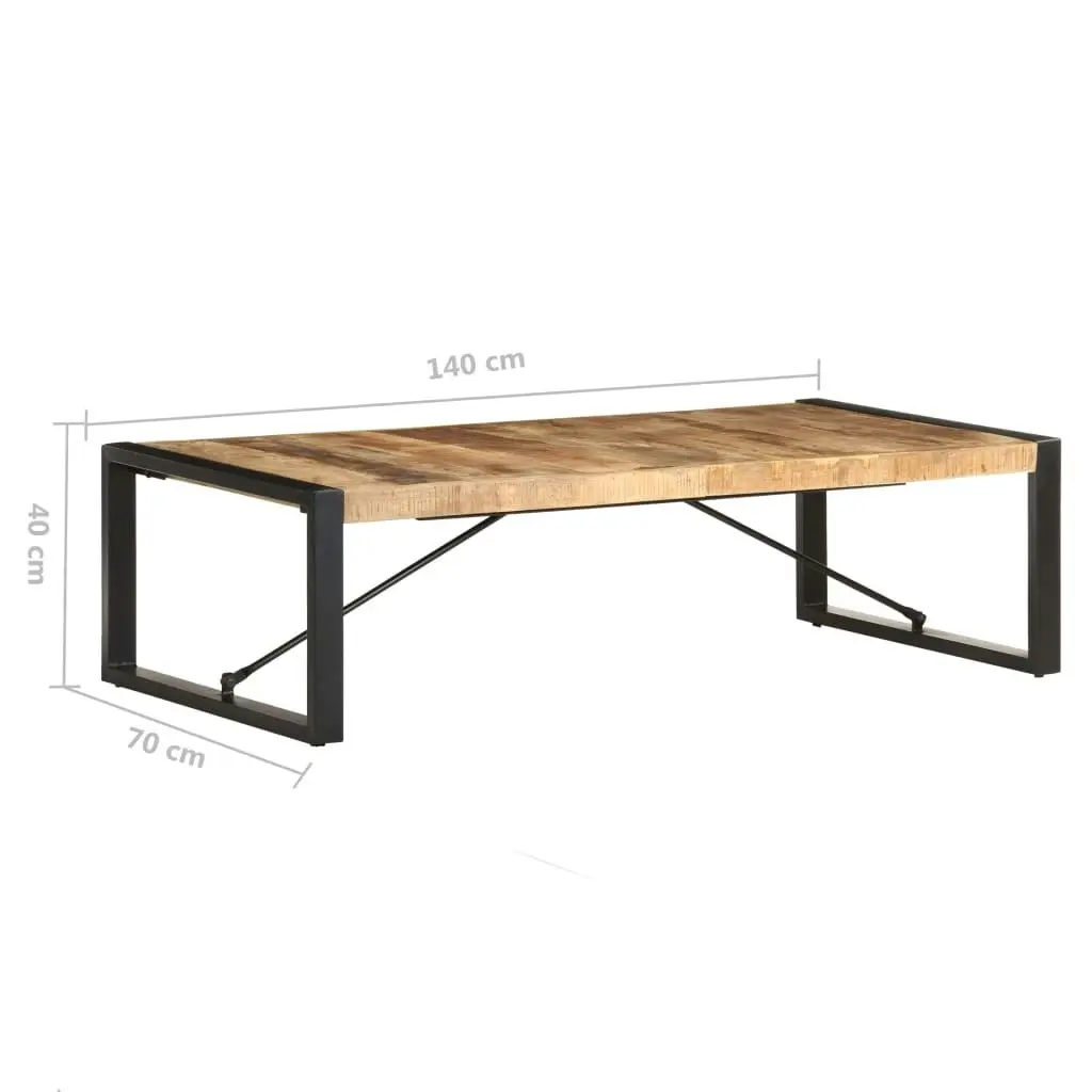 Coffee Table 140x70x40 cm Solid Wood Mango 321584