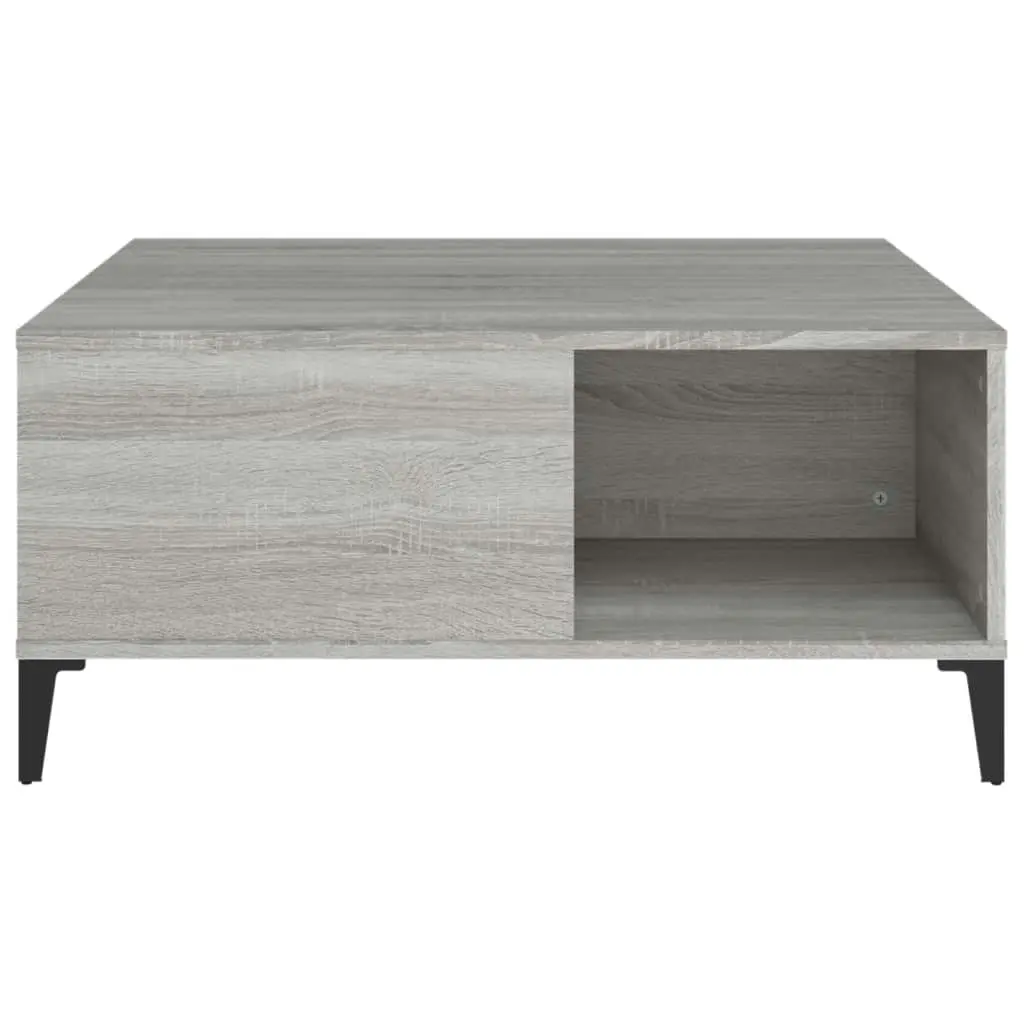 Coffee Table Grey Sonoma 80x80x36.5 cm Engineered Wood 821106