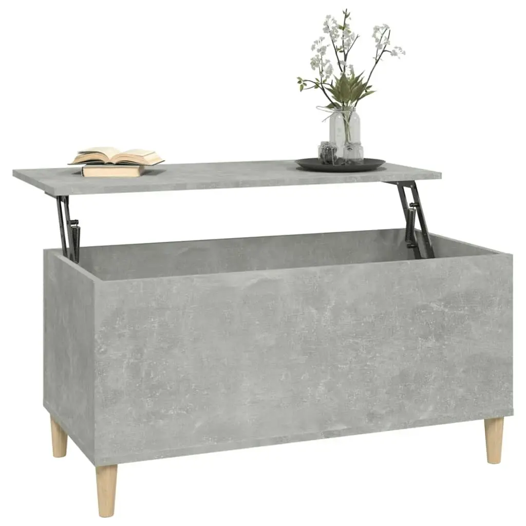 Coffee Table Concrete Grey 90x44.5x45 cm Engineered Wood 819584