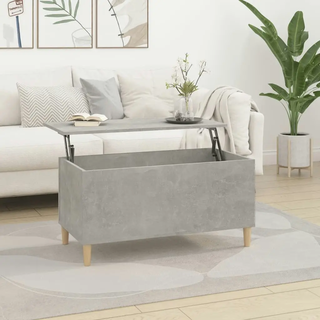 Coffee Table Concrete Grey 90x44.5x45 cm Engineered Wood 819584