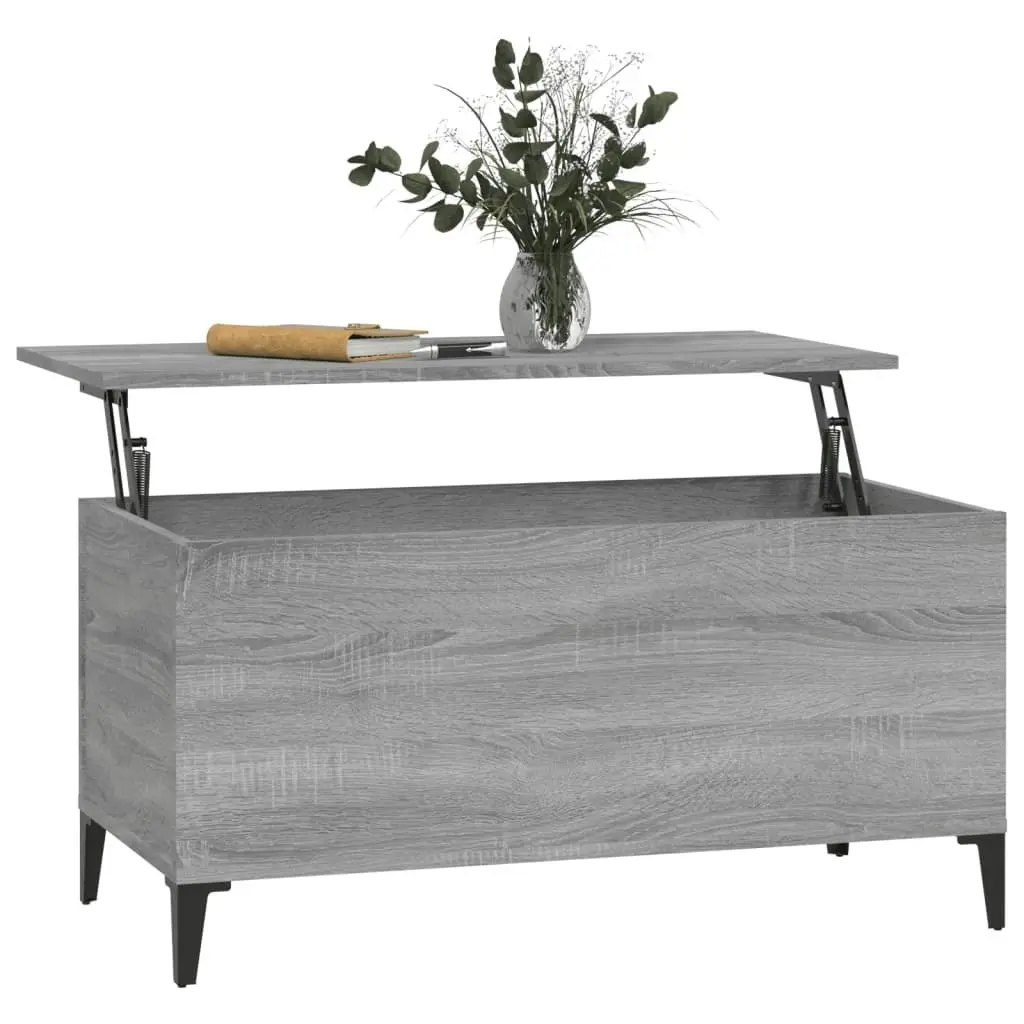 Coffee Table Grey Sonoma 90x44.5x45 cm Engineered Wood 819594