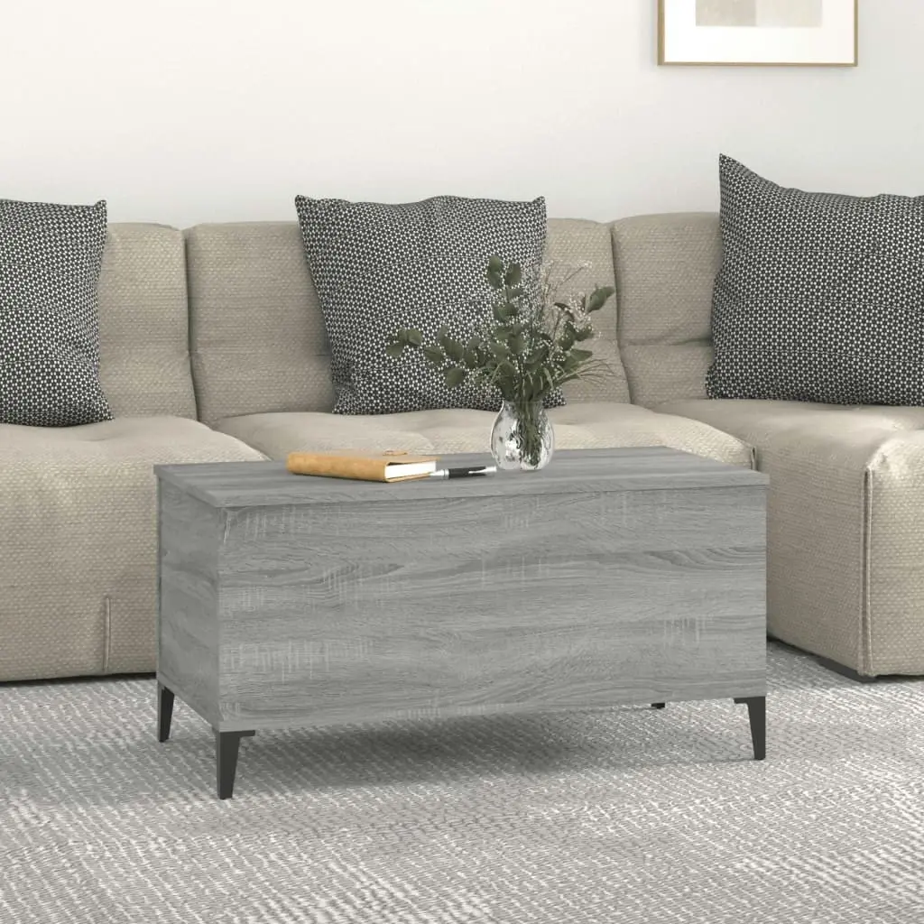 Coffee Table Grey Sonoma 90x44.5x45 cm Engineered Wood 819594