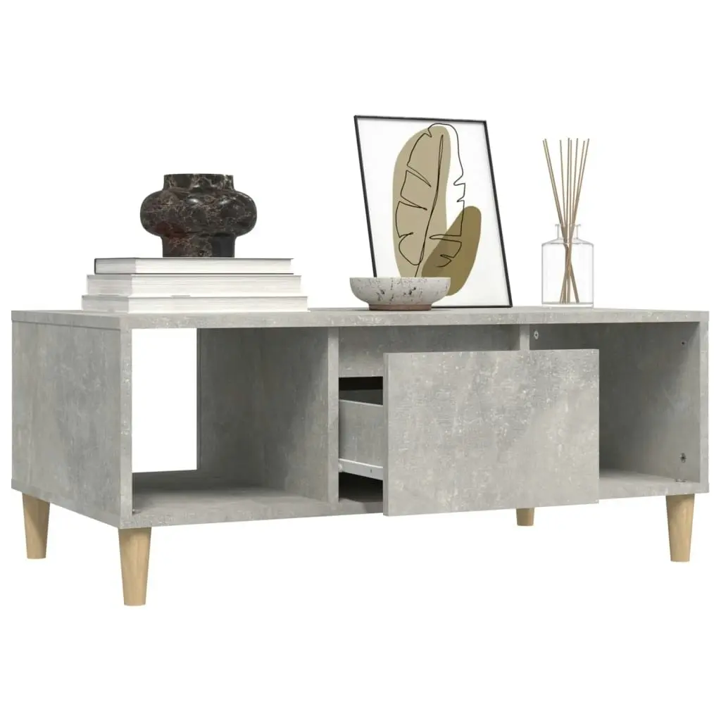 Coffee Table Concrete Grey 90x50x36.5 cm Engineered Wood 821064