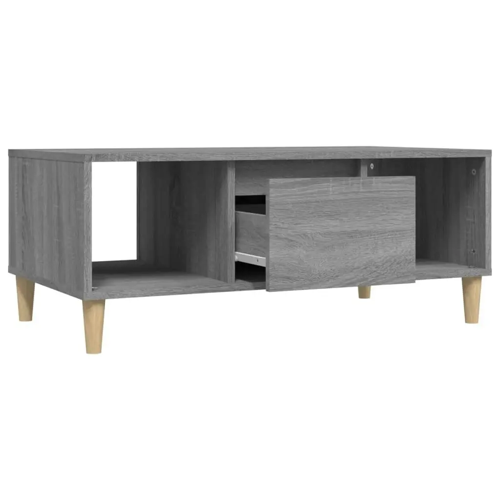 Coffee Table Grey Sonoma 90x50x36.5 cm Engineered Wood 821066