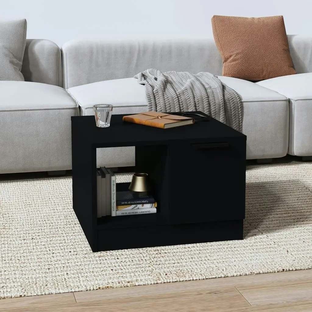 Coffee Table Black 50x50x36 cm Engineered Wood 811341