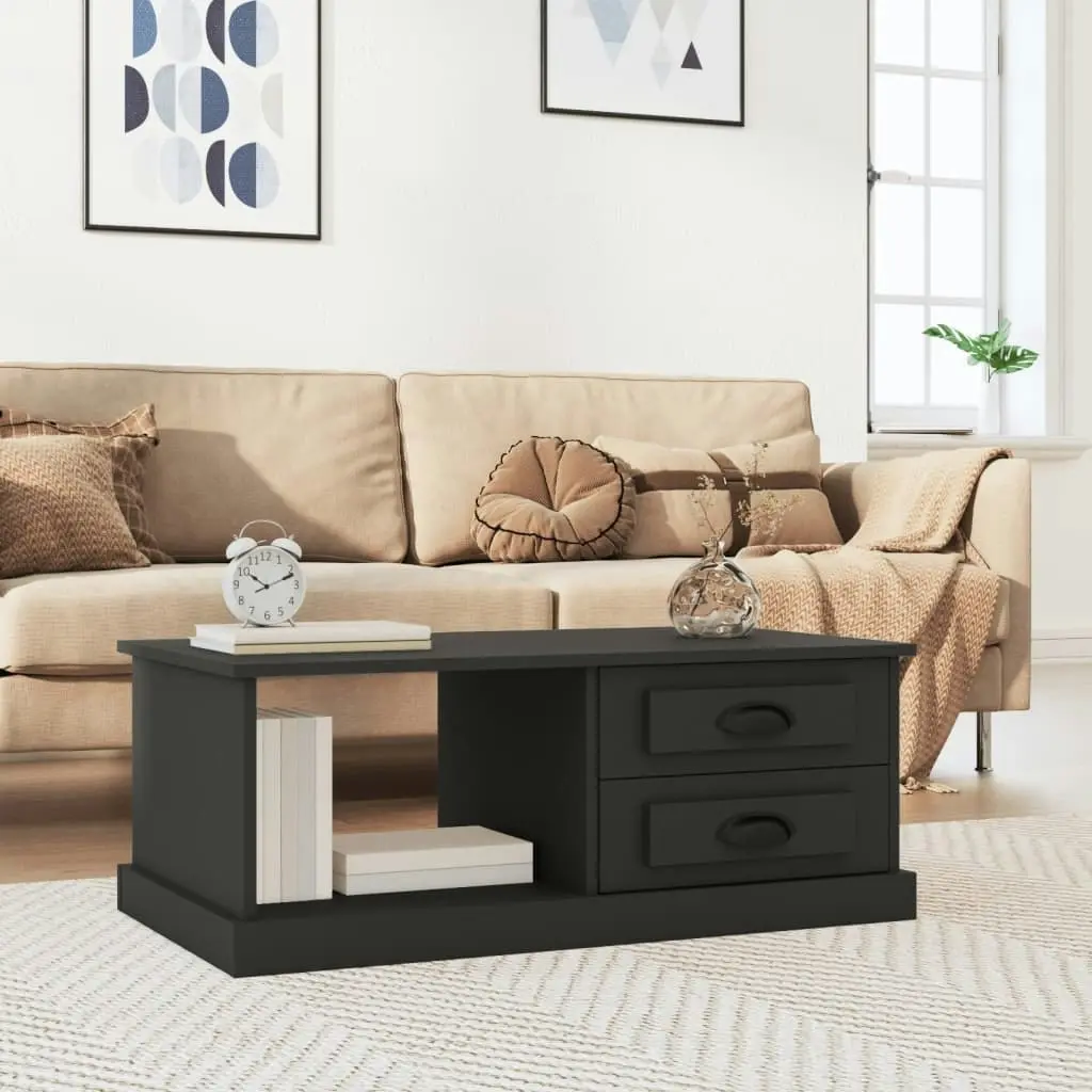 Coffee Table Black 90x50x35 cm Engineered Wood 816241