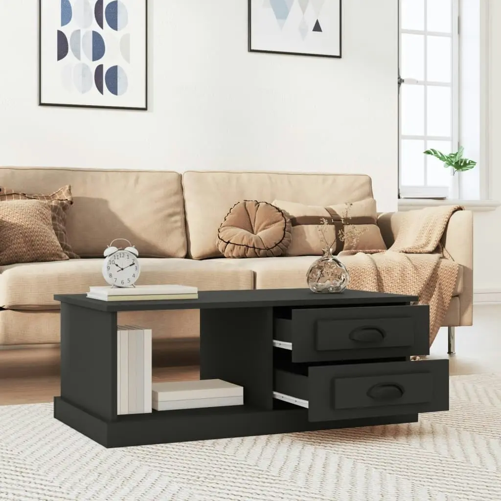 Coffee Table Black 90x50x35 cm Engineered Wood 816241