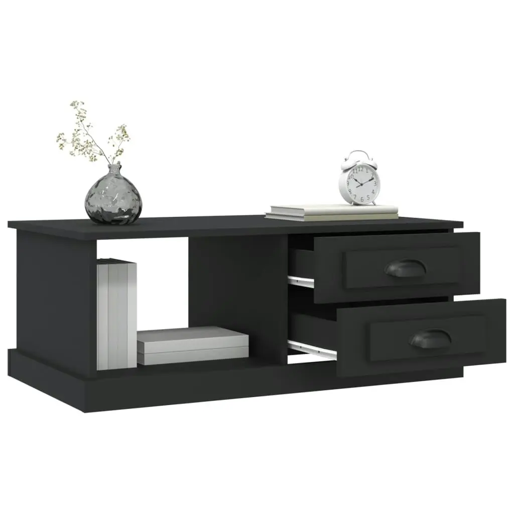 Coffee Table Black 90x50x35 cm Engineered Wood 816241